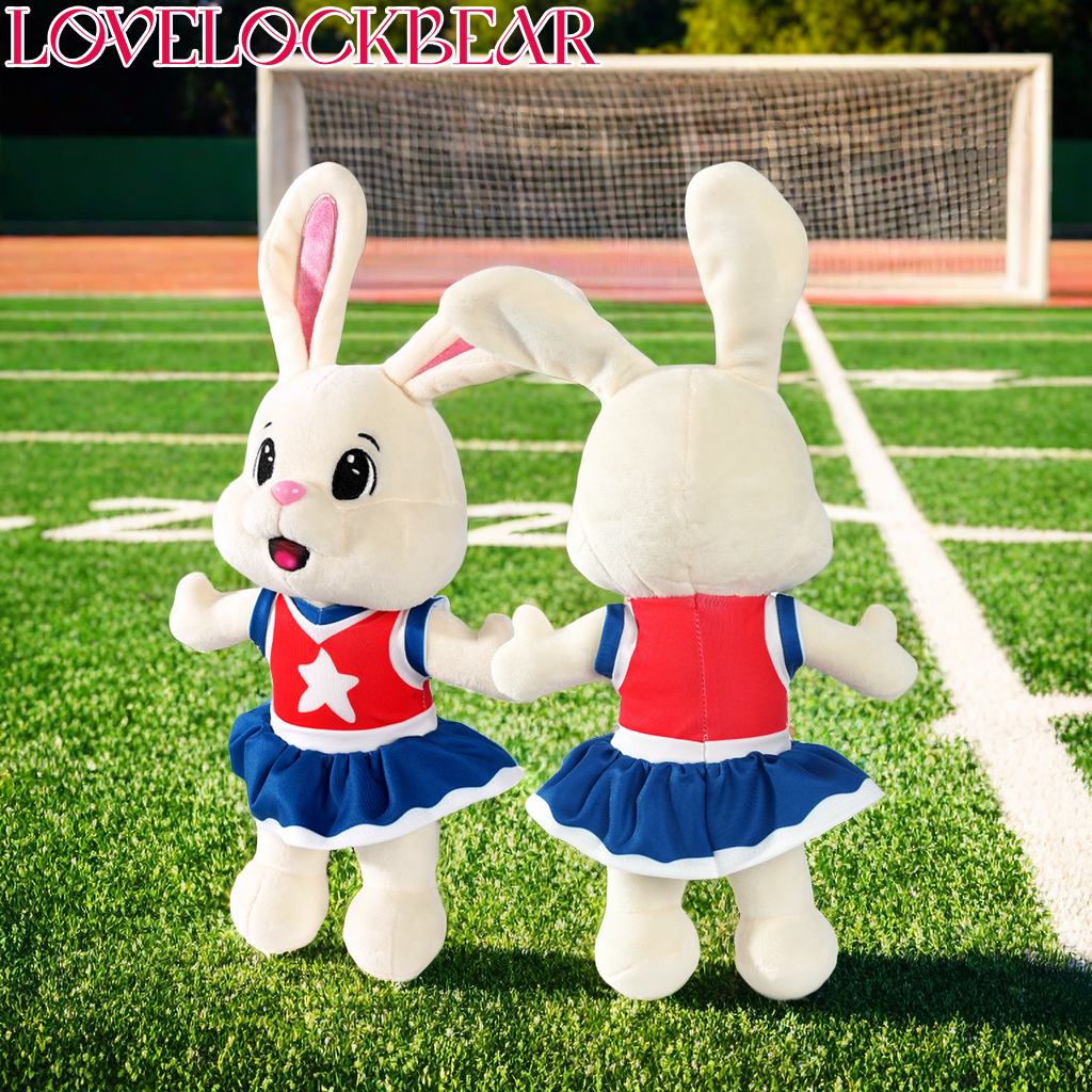 34 CM Plush Cheer Bunny Toy, Soft Baby Plush Toys Rabbit Stuffed Animals Toys in Field Day, School Sports Day, Tug-of-War