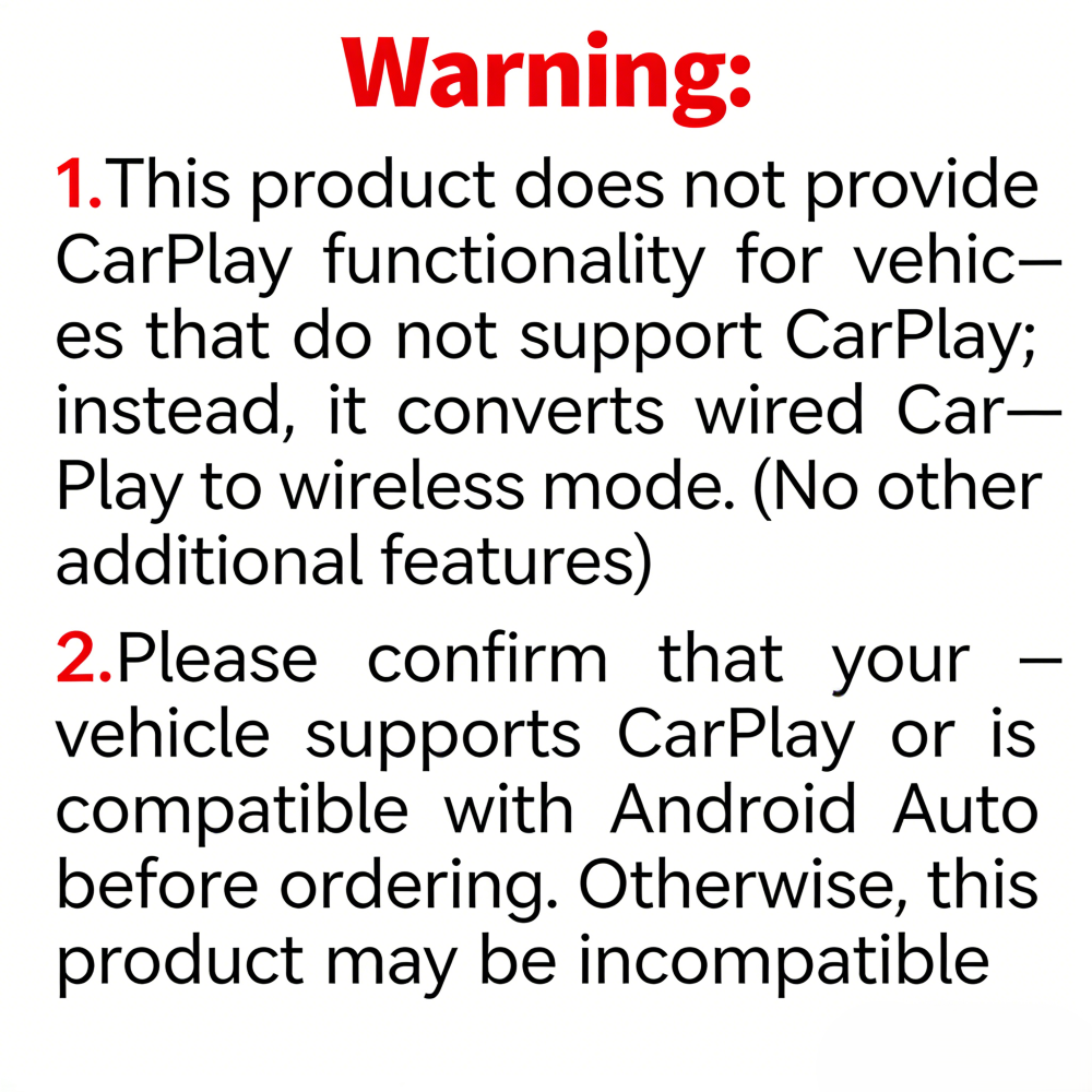 2026 最新 4 合 1 CarPlay 适配器无线 CarPlay 自动镜像链接即插即用-