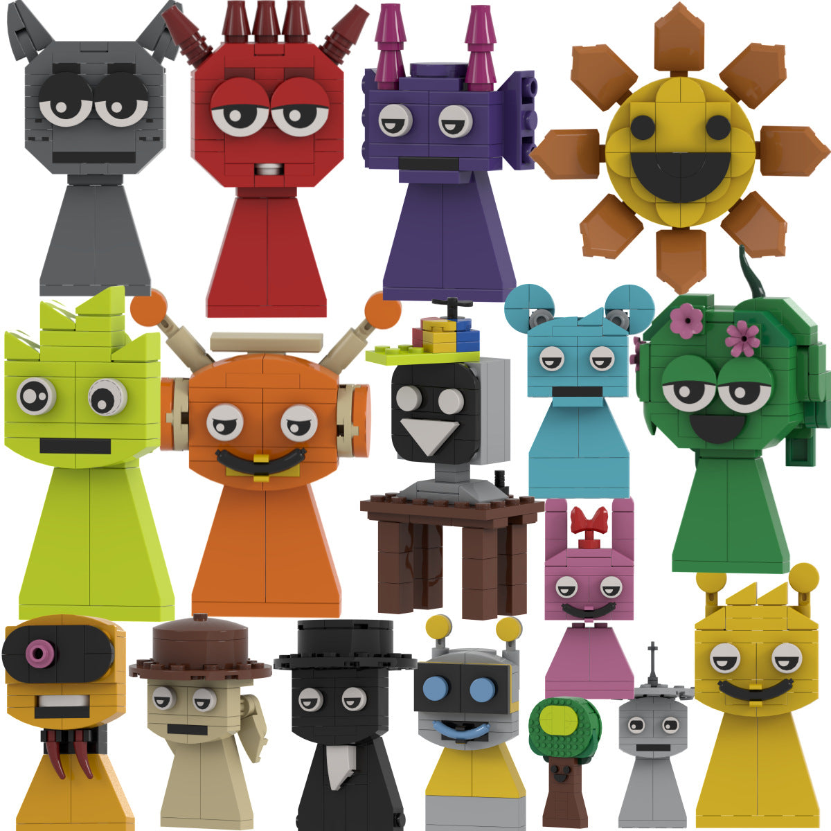 Sprunki Rhythm Box Music Game Peripheral Building Block Toy