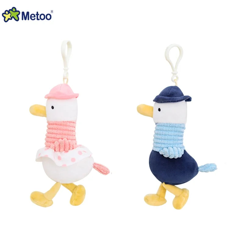 6.29" Plush Seagull Pendant Small Striped Ducks Fashion Couple Key Ring