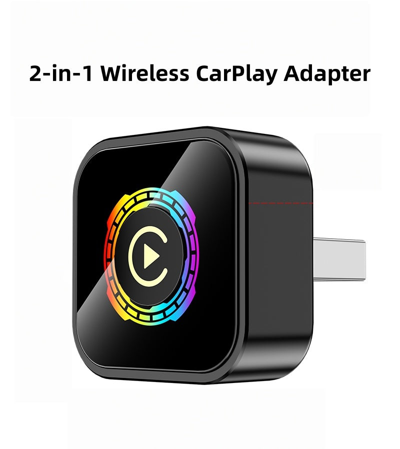 2-in-1 CarPlay Module with Control Buttons — Smart In-Vehicle Connectivity & Android Auto/CarPlay Box