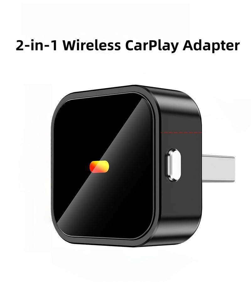 2-in-1 Wired-to-Wireless CarPlay Box — Smart Wireless Adapter (Android Auto & CarPlay)