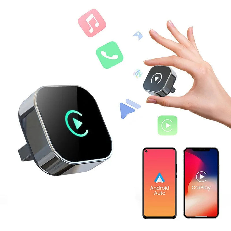 2 合 1 无线 CarPlay 安卓 自动适配器 适用于 iPhone Android 带 USB/USB-C -