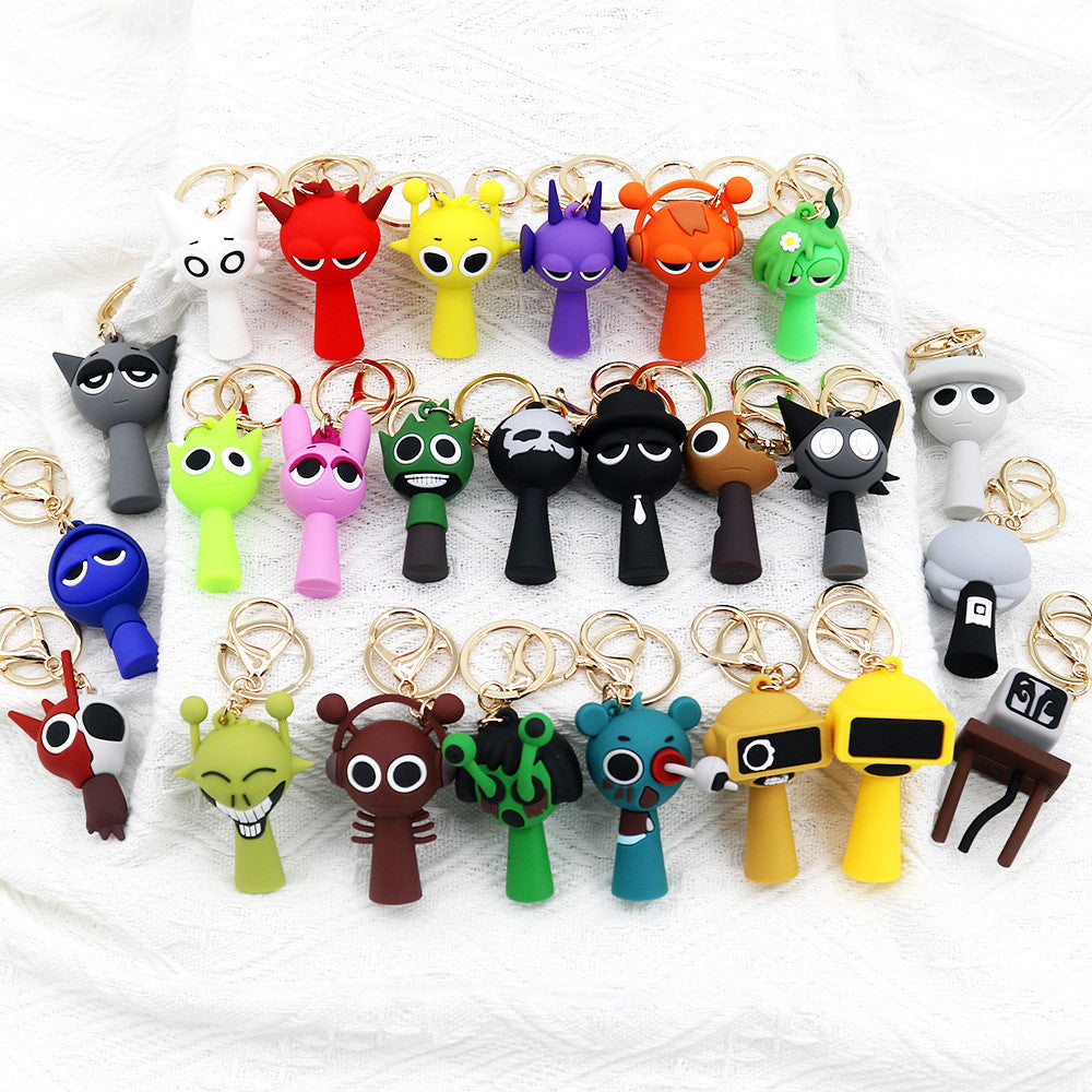 Sprunki Rhythm Box Keychain Game Merchandise Doll Rhythm Box Pendant Small Gift